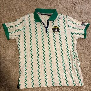Fila Green and White Polo Shirt